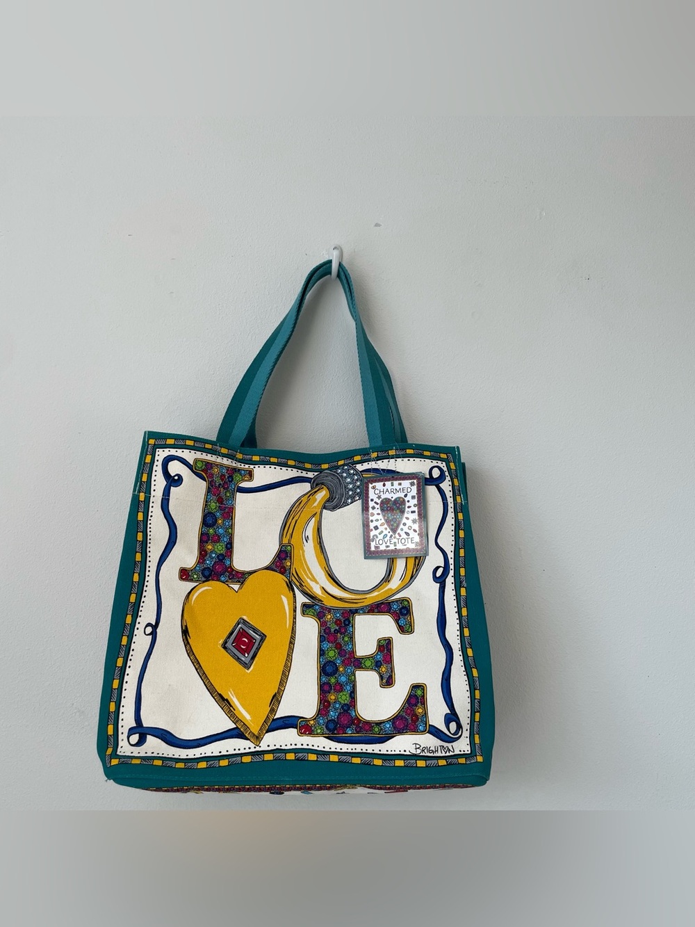 NEW Brighton Limited Edition Charmed Love Canvas Tote Bag Whimsical